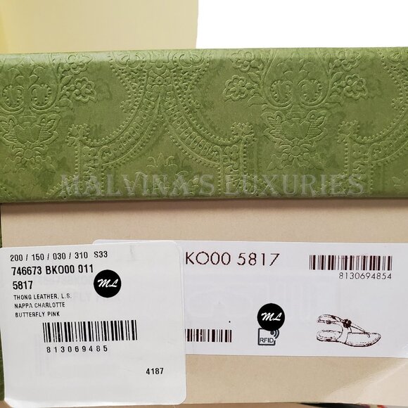 GUCCI SHOES DOUBLE G MARMONT LOGO LEATHER THONG FLORAL SOLE SANDAL sz 40 10 - Picture 16 of 16